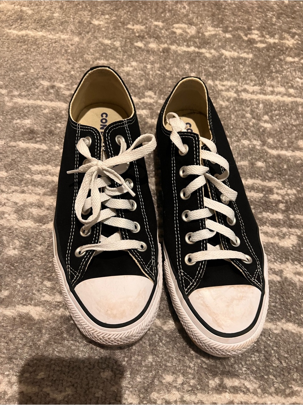 Converse Black and White Low-Top Canvas Sneakers